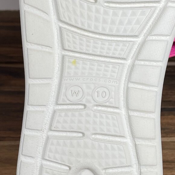 CROCS LiteRide Stretch Womens Sz 10 Shoes Electric Pink Open Toe Strappy Sandals - Picture 14 of 14